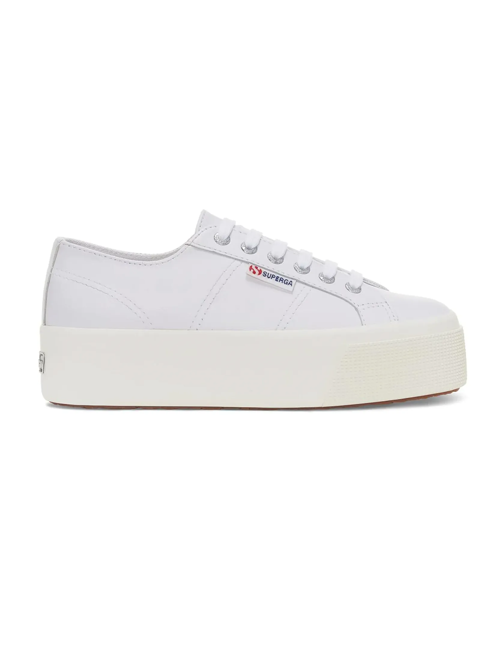 2790 Nappa Leather Platform Sneaker, Optic White smooth fit