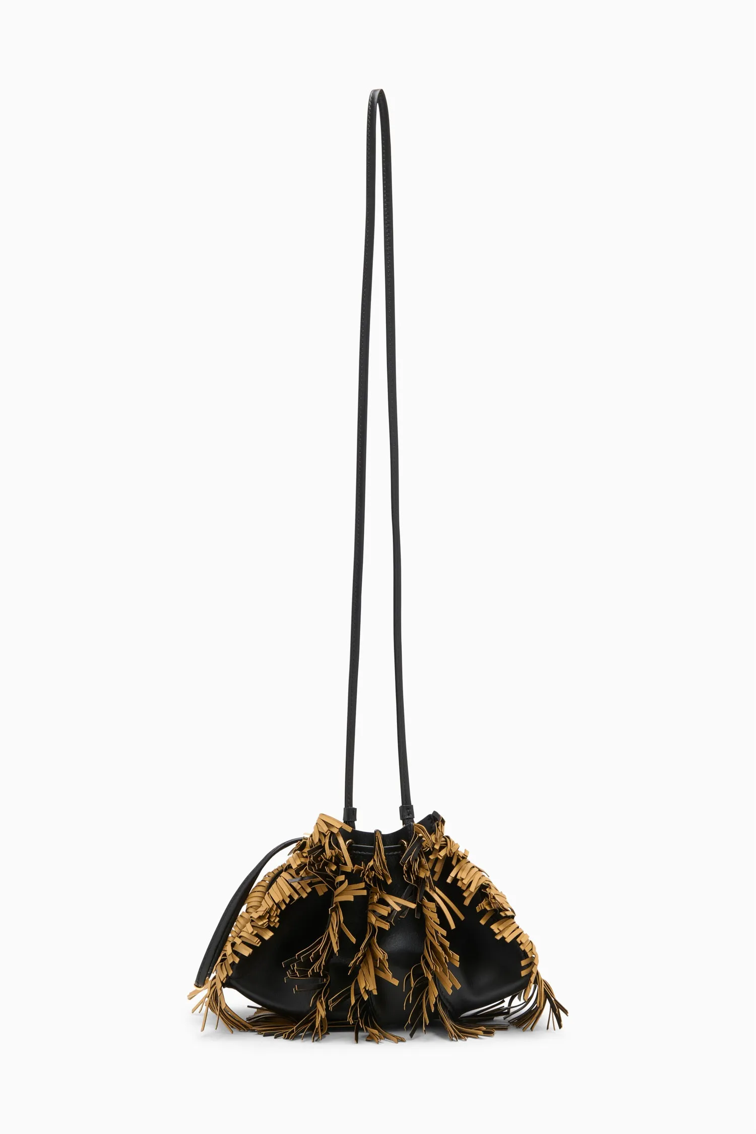 Adria Crossbody - Noir Fringe square hold