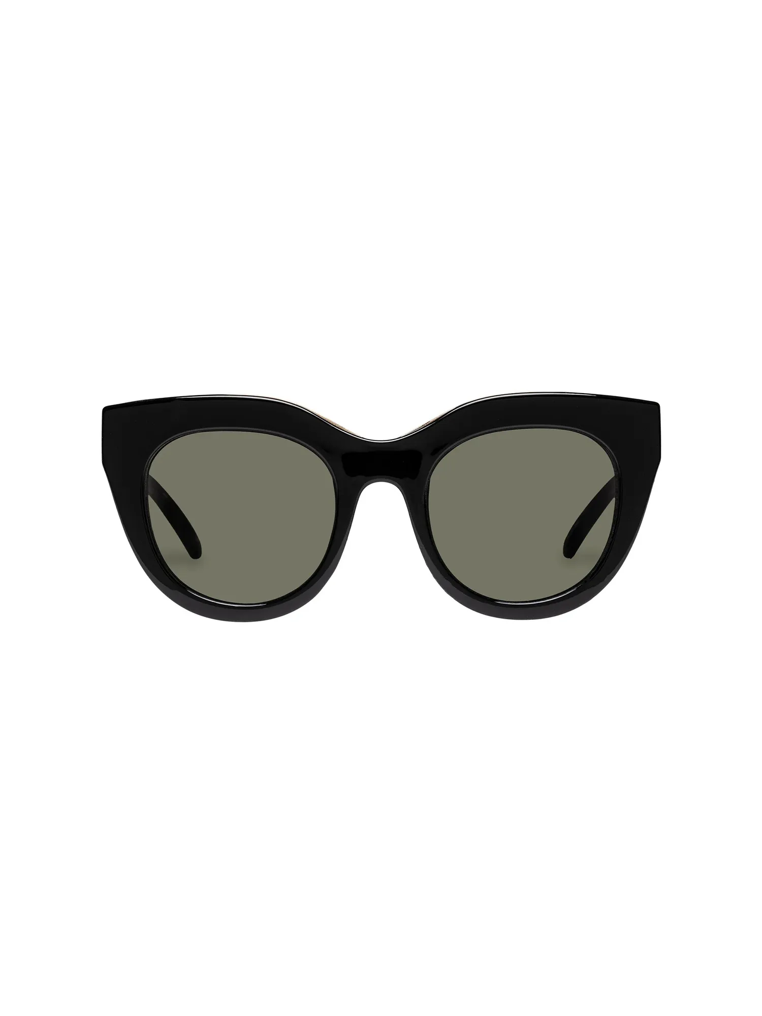 Air Heart Sunnies in Black/Gold yoga chill