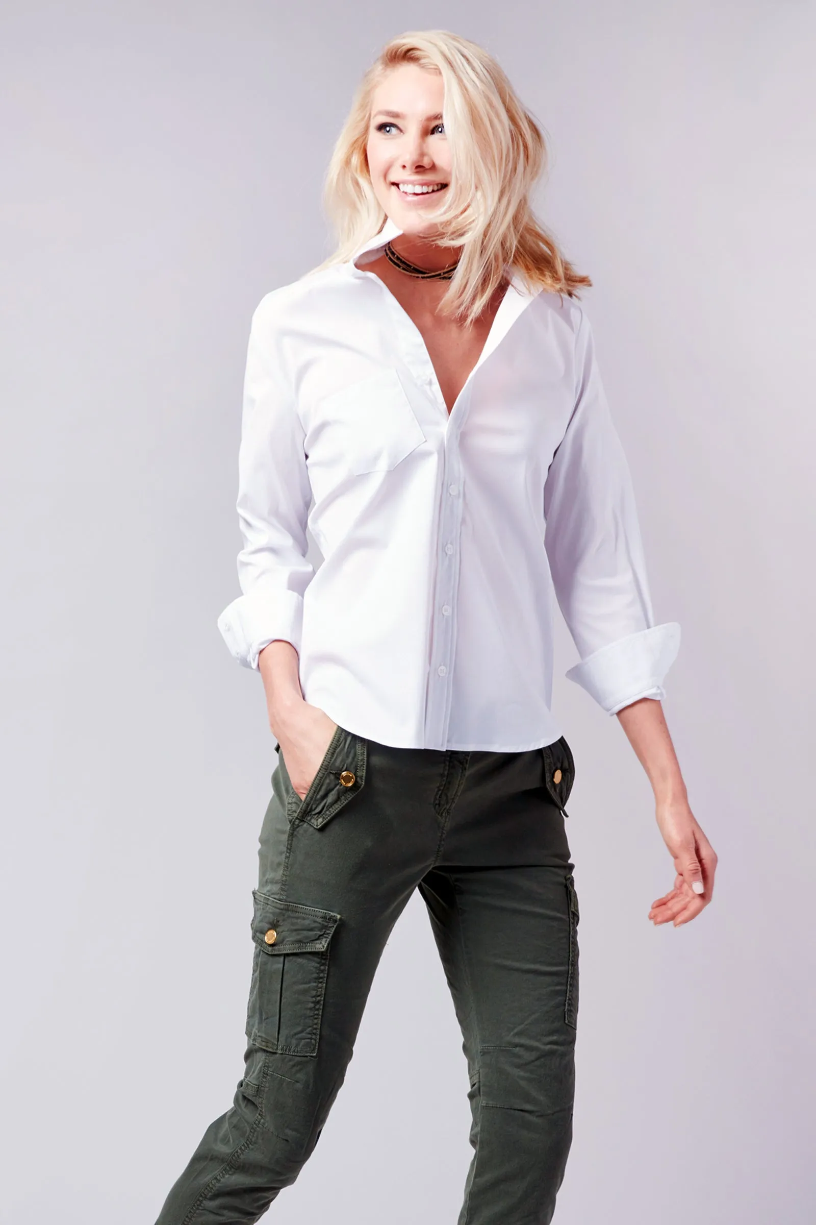 Alex Black Silky Poplin Shirt warm line
