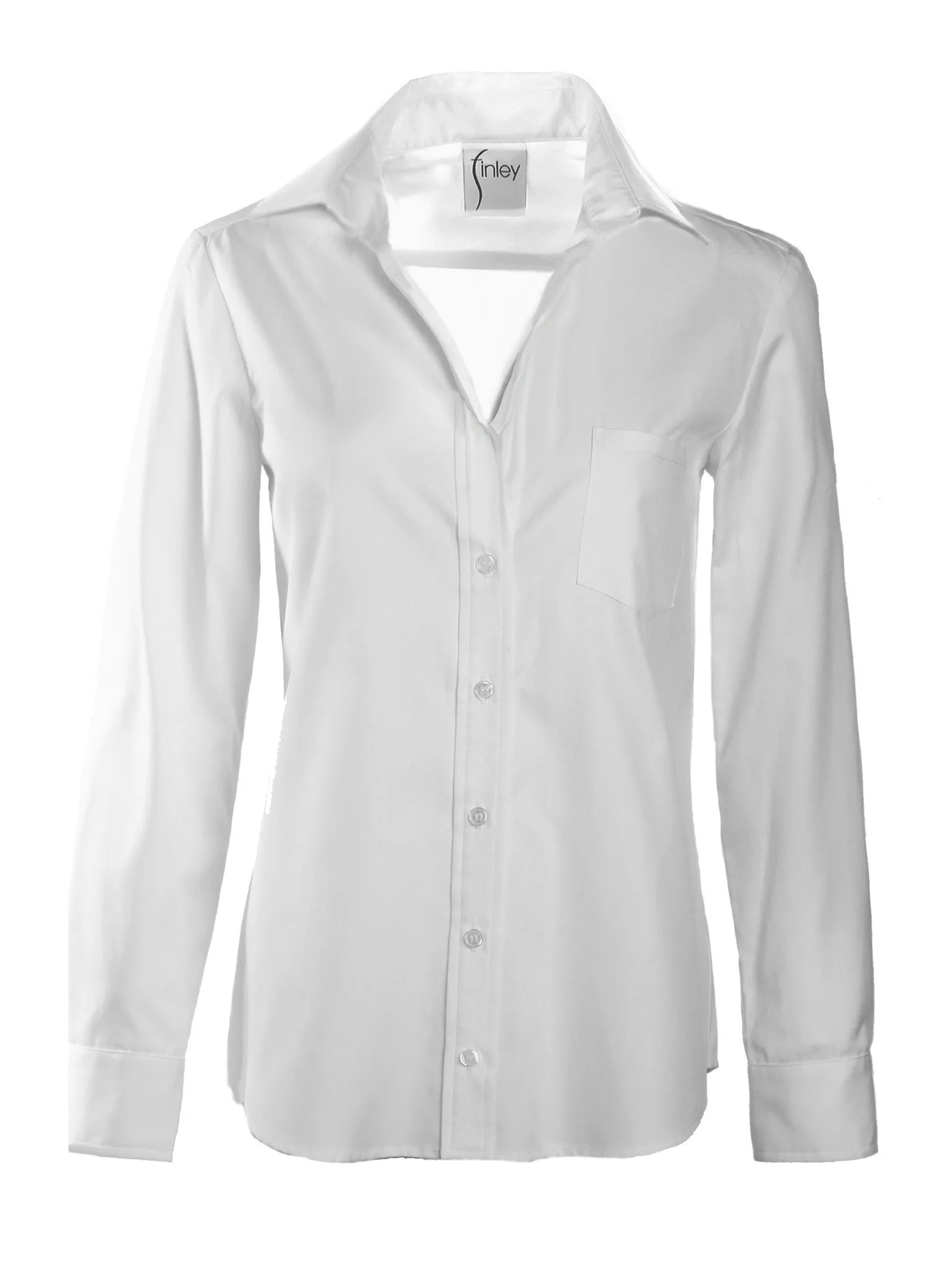 Alex White Silky Poplin Shirt zip neat