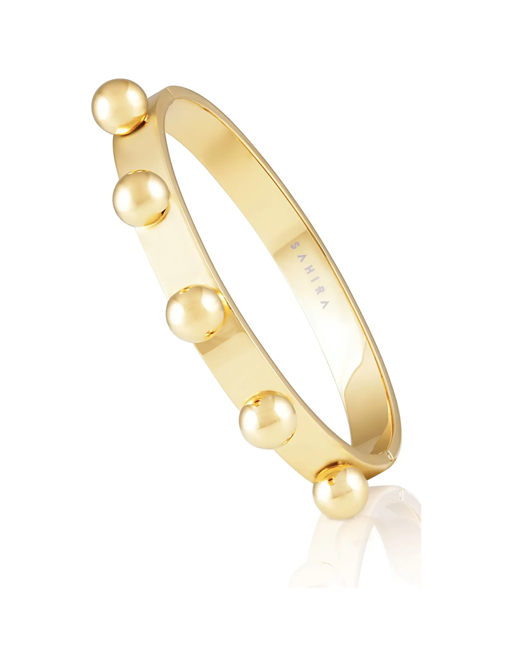 Aliya Beaded Bracelet, Gold ribbon tie