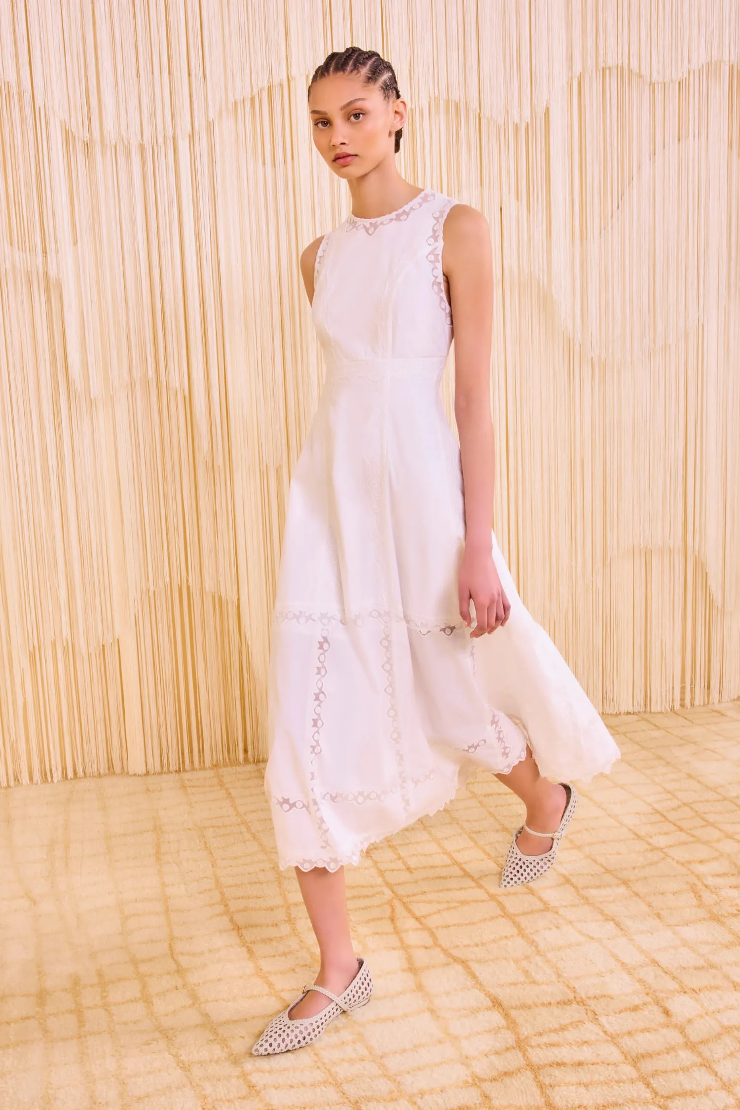 Anela Sleeveless Midi Dress - Pristine boho soul