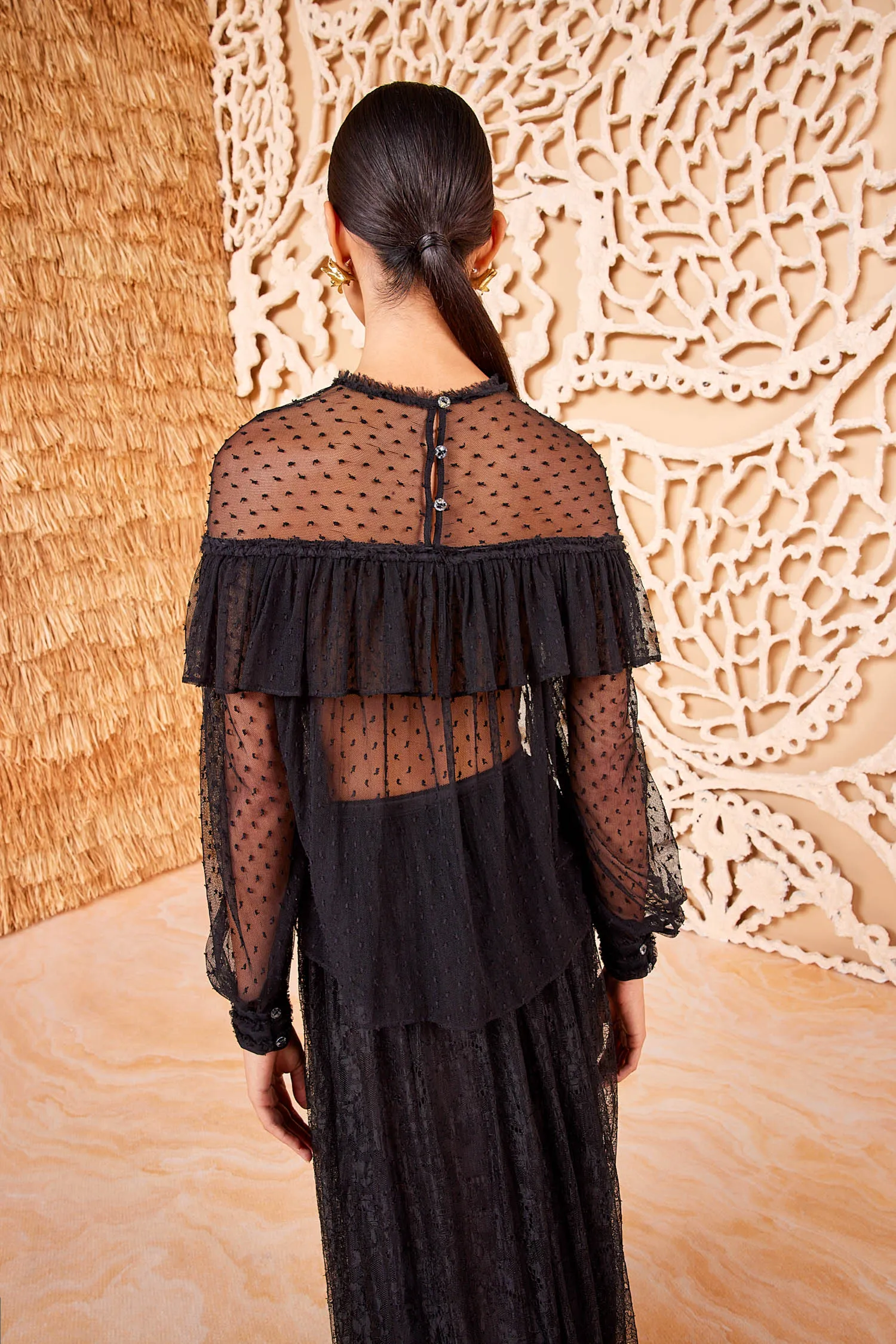 Anelise Blouse - Noir free cut