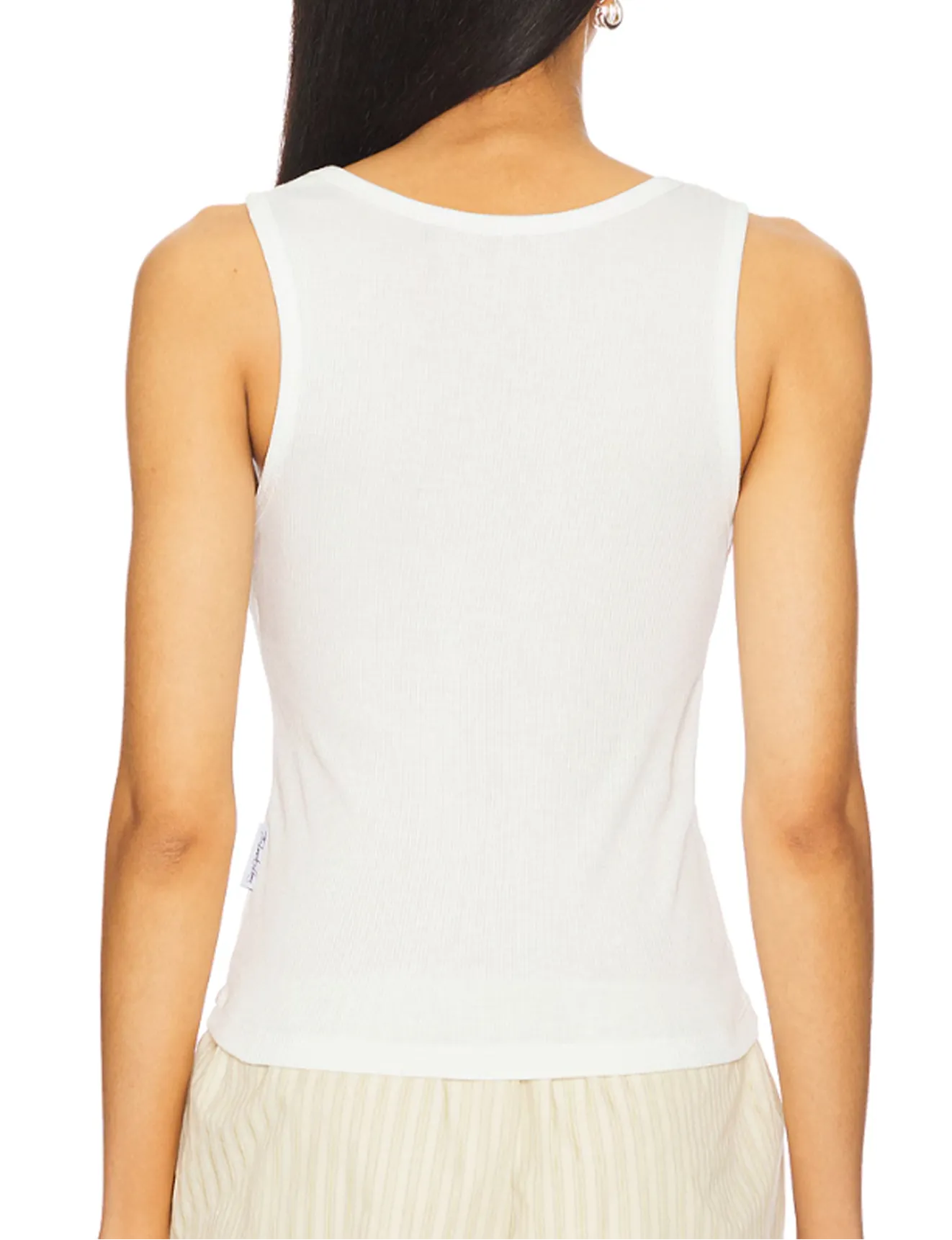 Apres Social Club Rib Tank, White weekend vibe