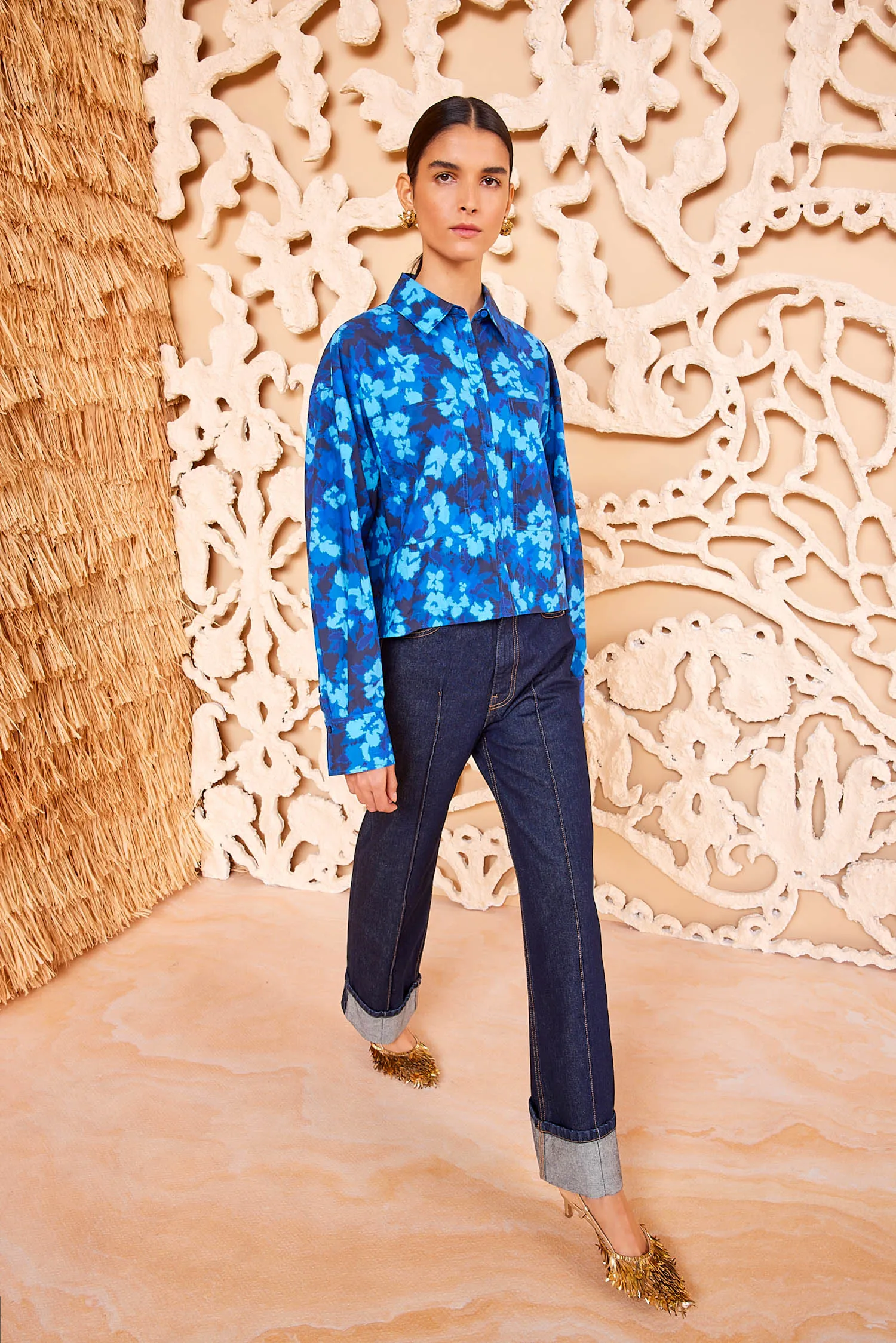 Aria Blouse - Azure hot breeze
