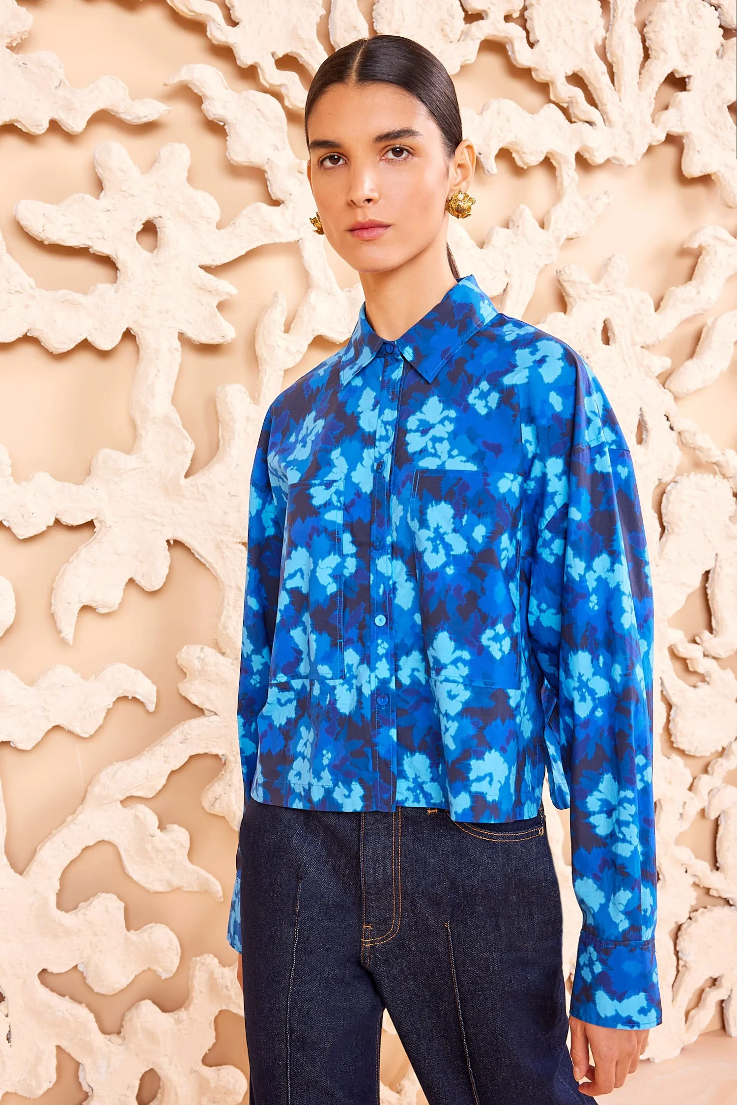 Aria Blouse - Azure hot breeze