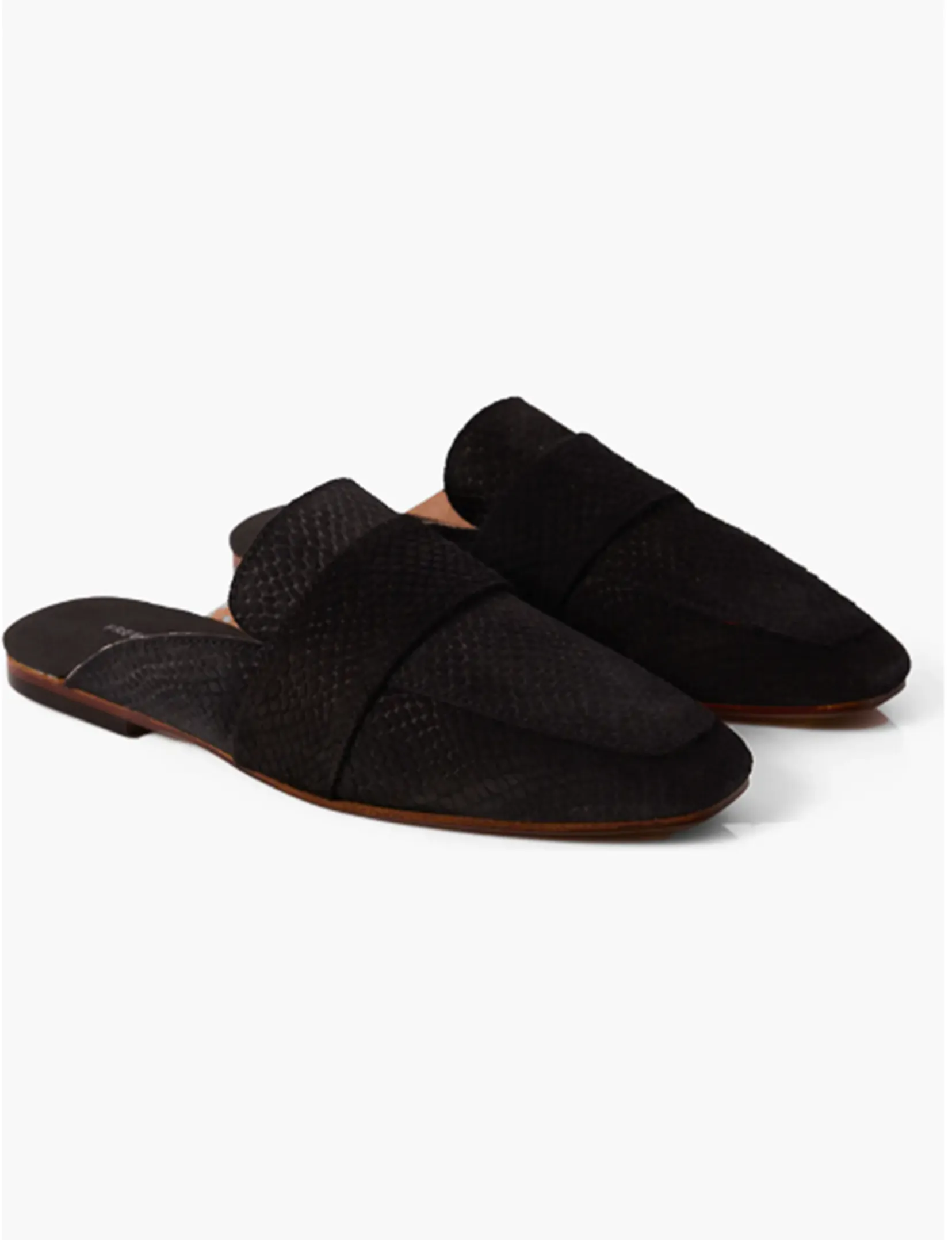 At Ease Loafer Slide, Black Suede fall easy