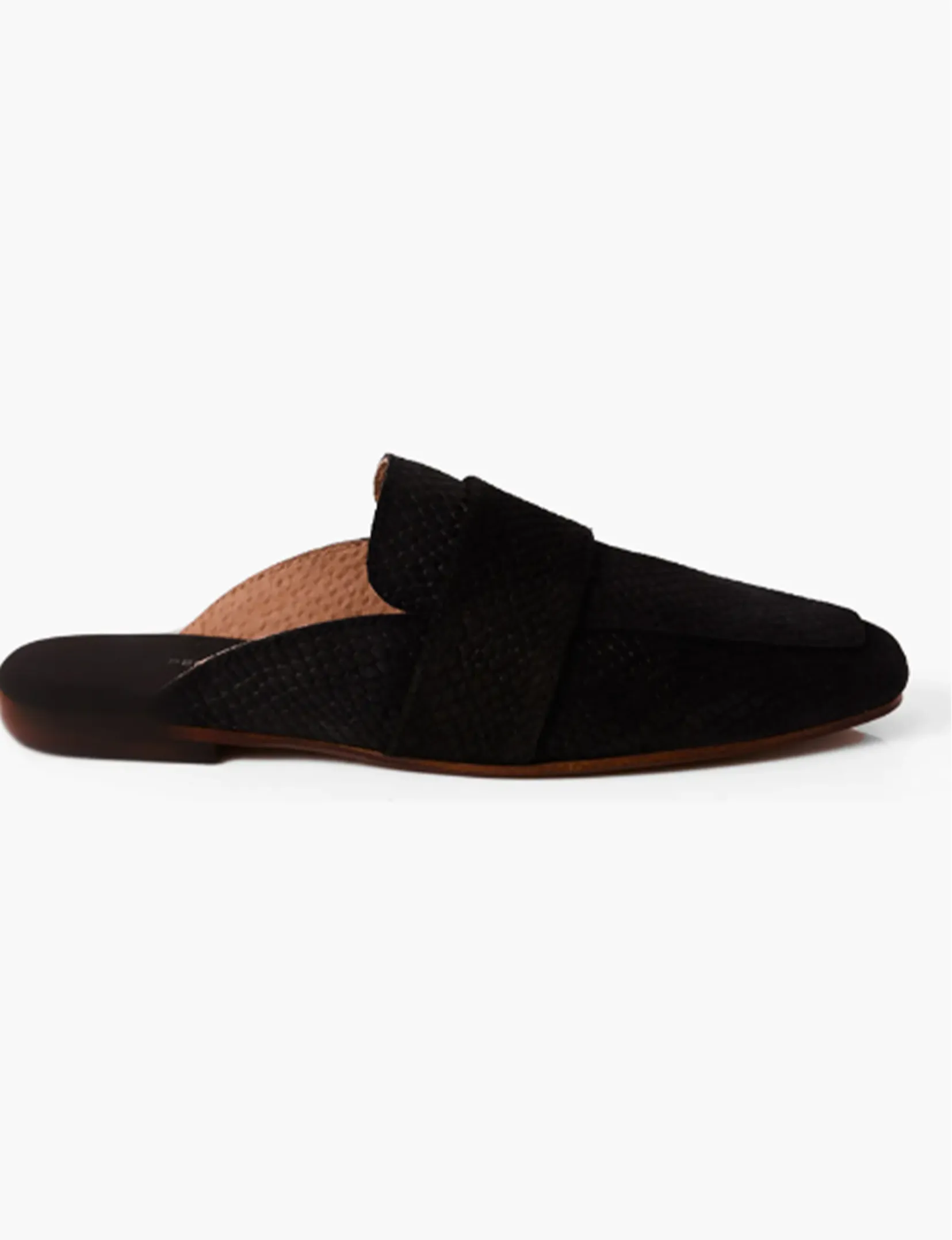 At Ease Loafer Slide, Black Suede fall easy