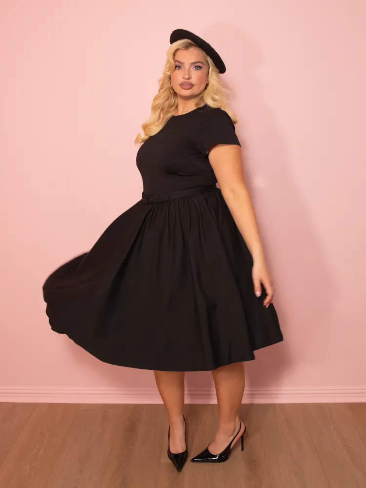Avon Swing Dress in Black - Vixen by Micheline Pitt sunny hour