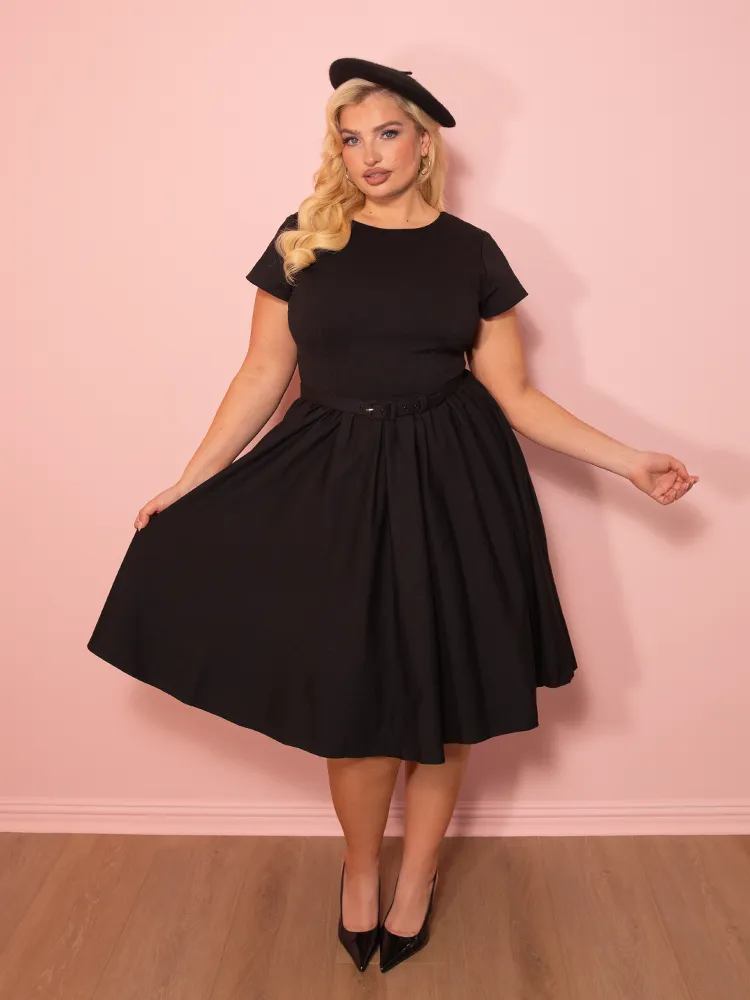 Avon Swing Dress in Black - Vixen by Micheline Pitt sunny hour