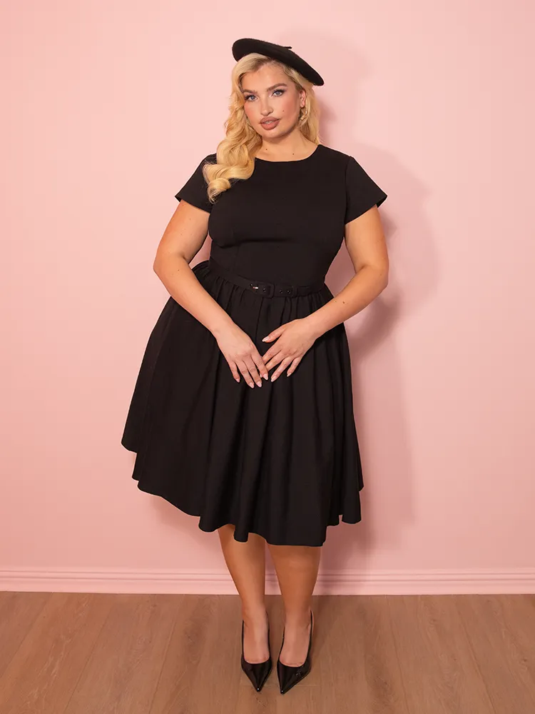 Avon Swing Dress in Black - Vixen by Micheline Pitt sunny hour