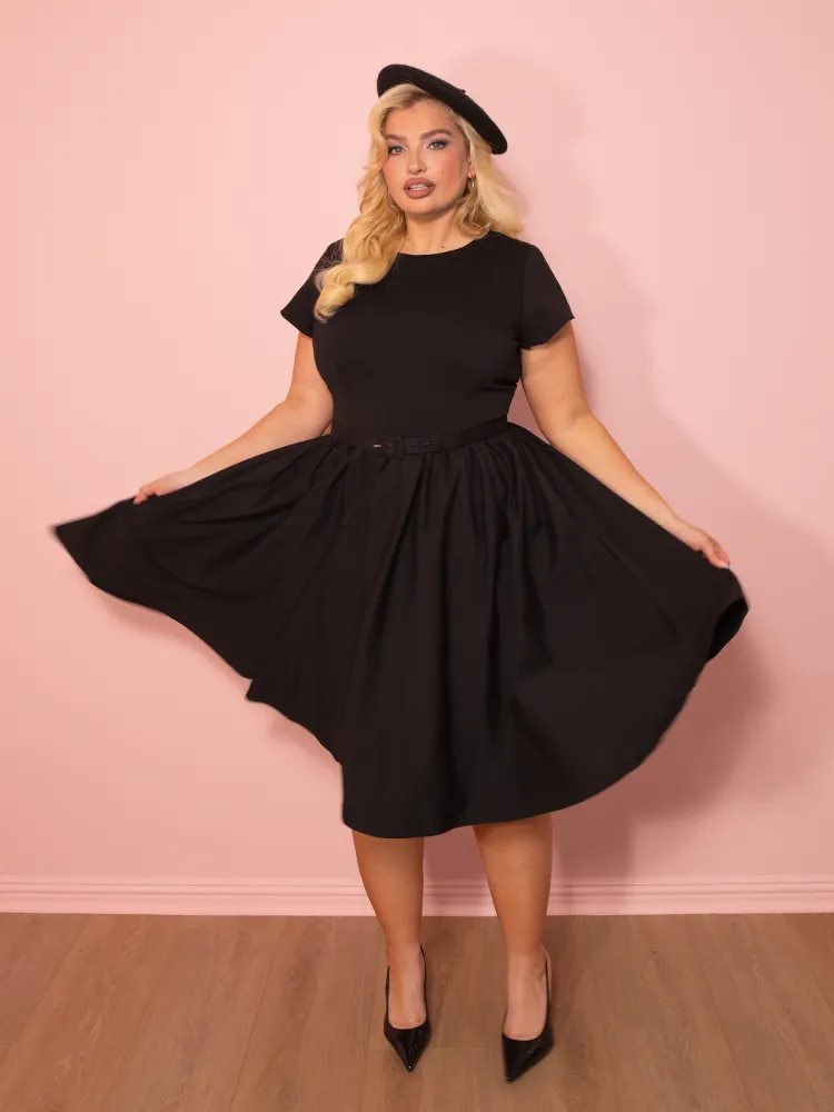 Avon Swing Dress in Black - Vixen by Micheline Pitt sunny hour