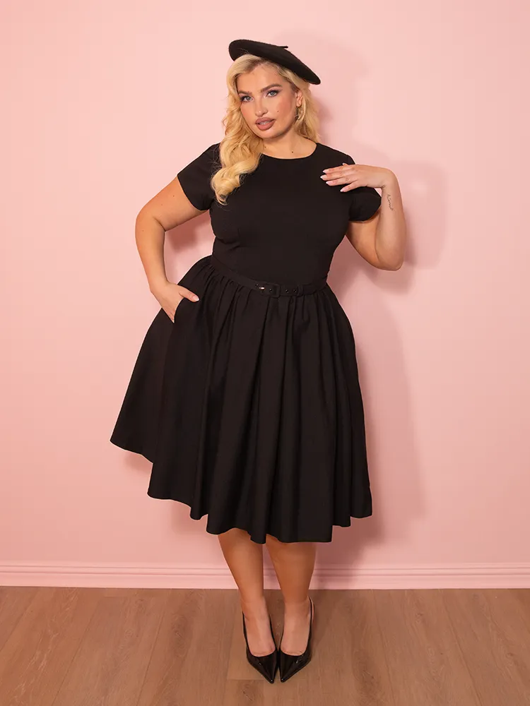 Avon Swing Dress in Black - Vixen by Micheline Pitt sunny hour