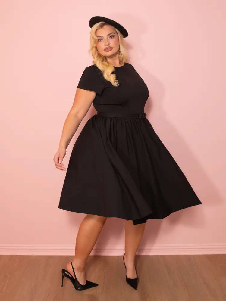 Avon Swing Dress in Black - Vixen by Micheline Pitt sunny hour
