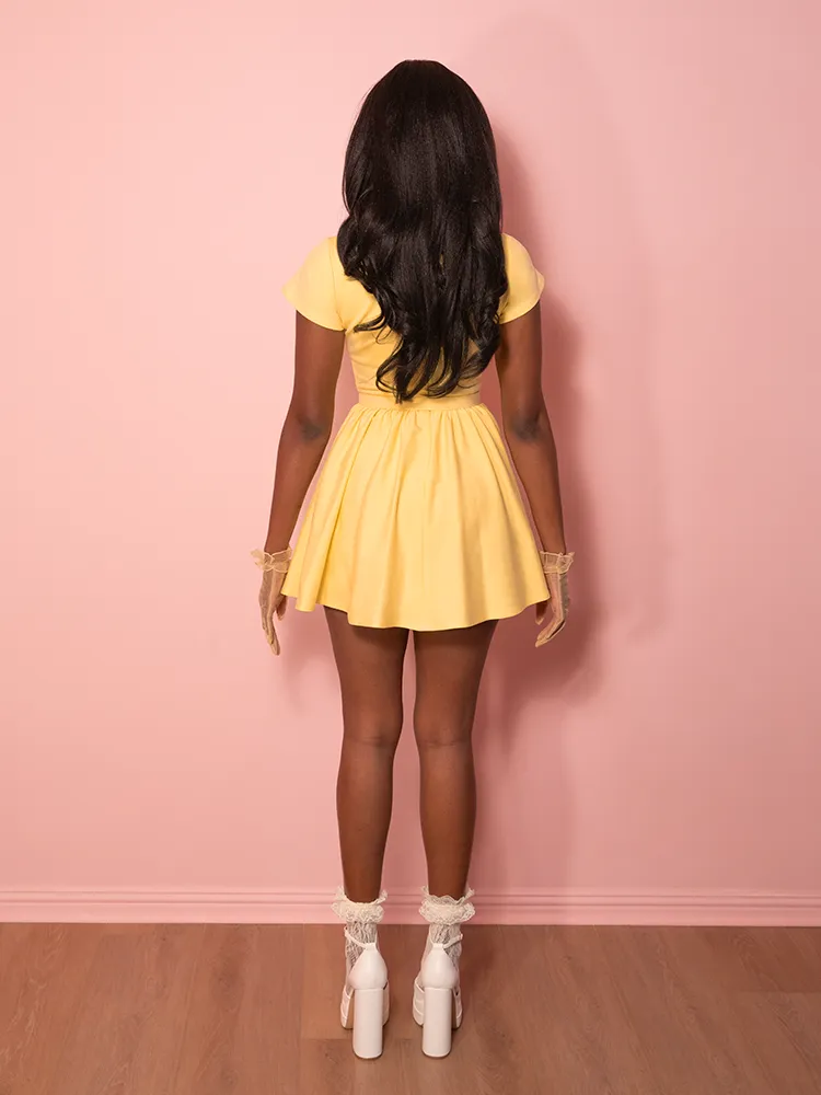Avon Swing Dress in Pastel Yellow MINI - Vixen by Micheline Pitt travel soft