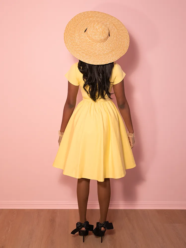Avon Swing Dress in Pastel Yellow - Vixen by Micheline Pitt sport frame
