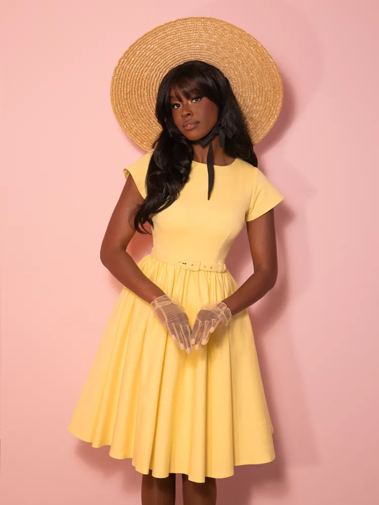 Avon Swing Dress in Pastel Yellow - Vixen by Micheline Pitt sport frame