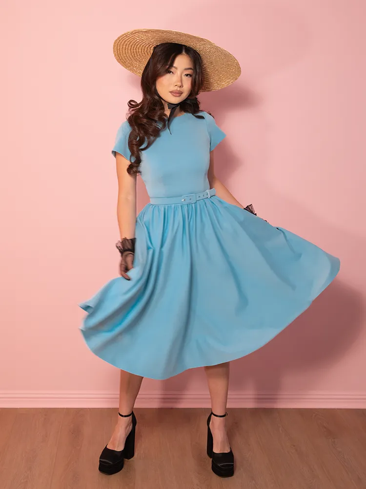 Avon Swing Dress in Sabrina Blue - Vixen by Micheline Pitt open vibe