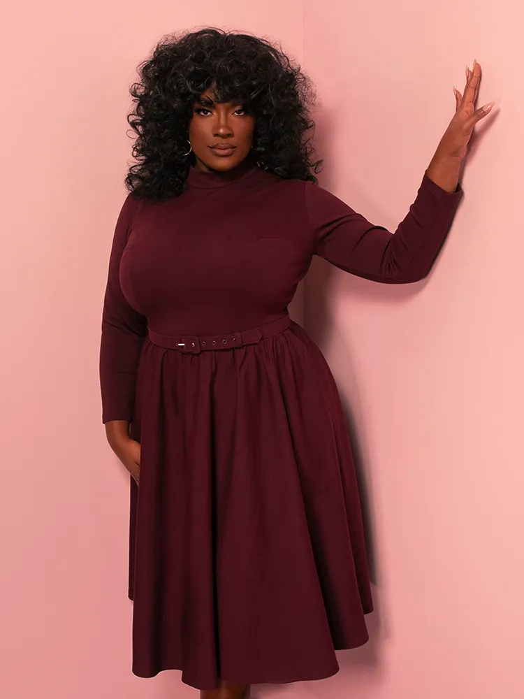 Bad Girl Swing Dress in Merlot - Vixen by Micheline Pitt motion still