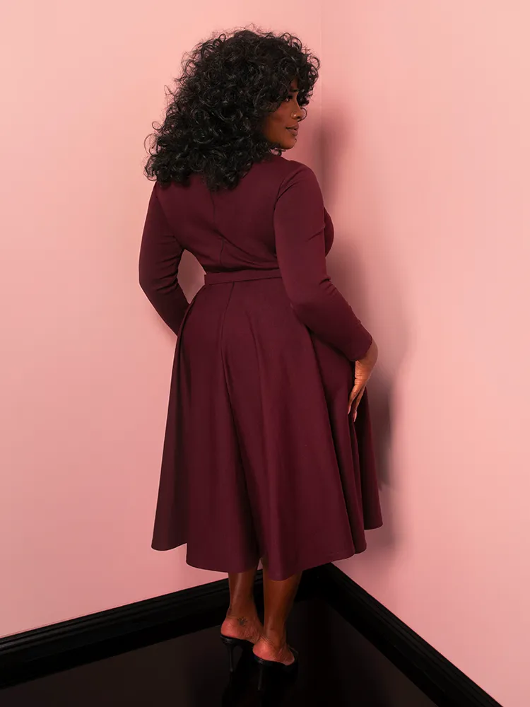 Bad Girl Swing Dress in Merlot - Vixen by Micheline Pitt motion still