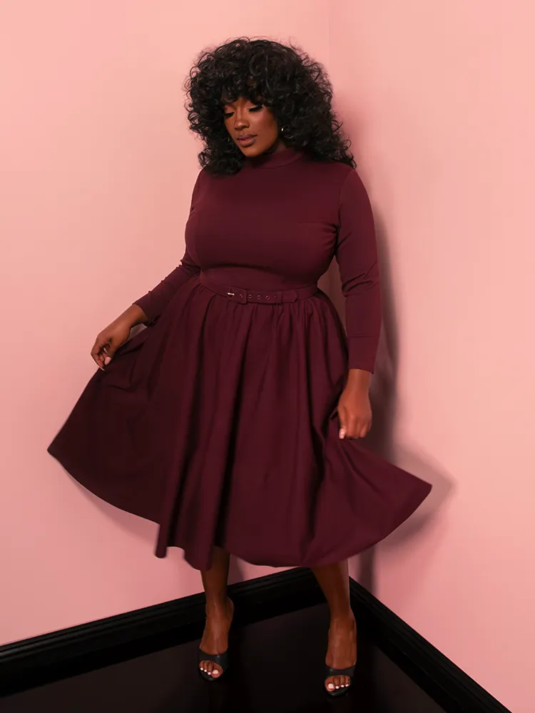 Bad Girl Swing Dress in Merlot - Vixen by Micheline Pitt motion still
