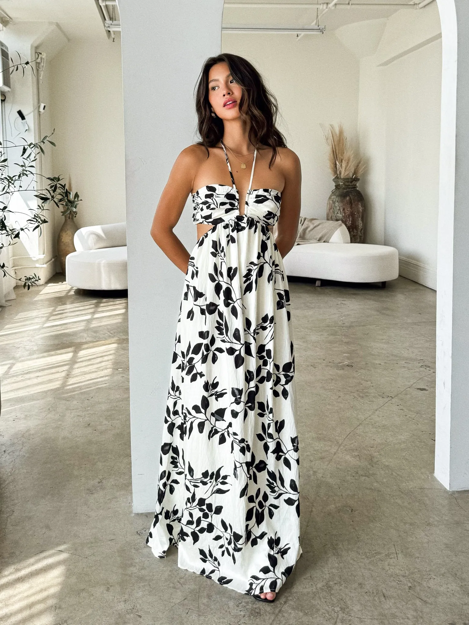 Bardot Floral Maxi Dress simple vibe
