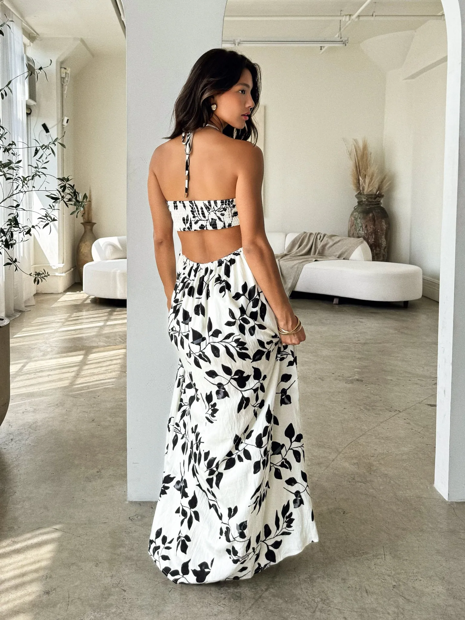 Bardot Floral Maxi Dress simple vibe