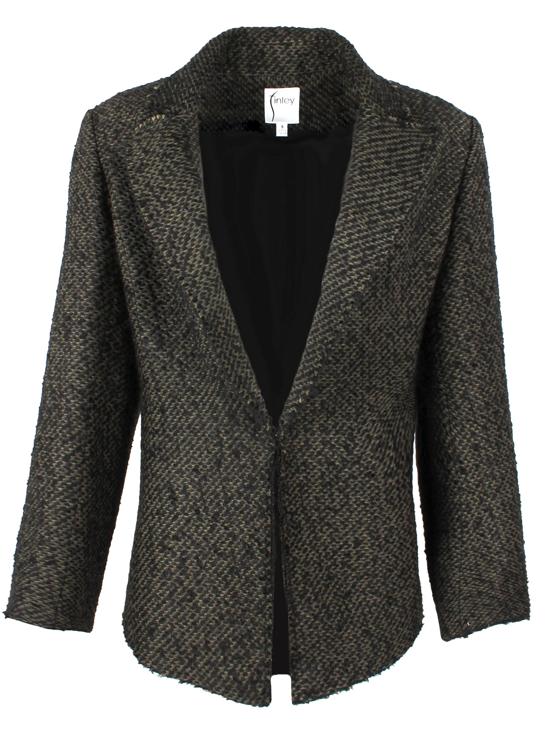 Baxter | Single Breasted Tweed Jacket, Ivory & White rib soft