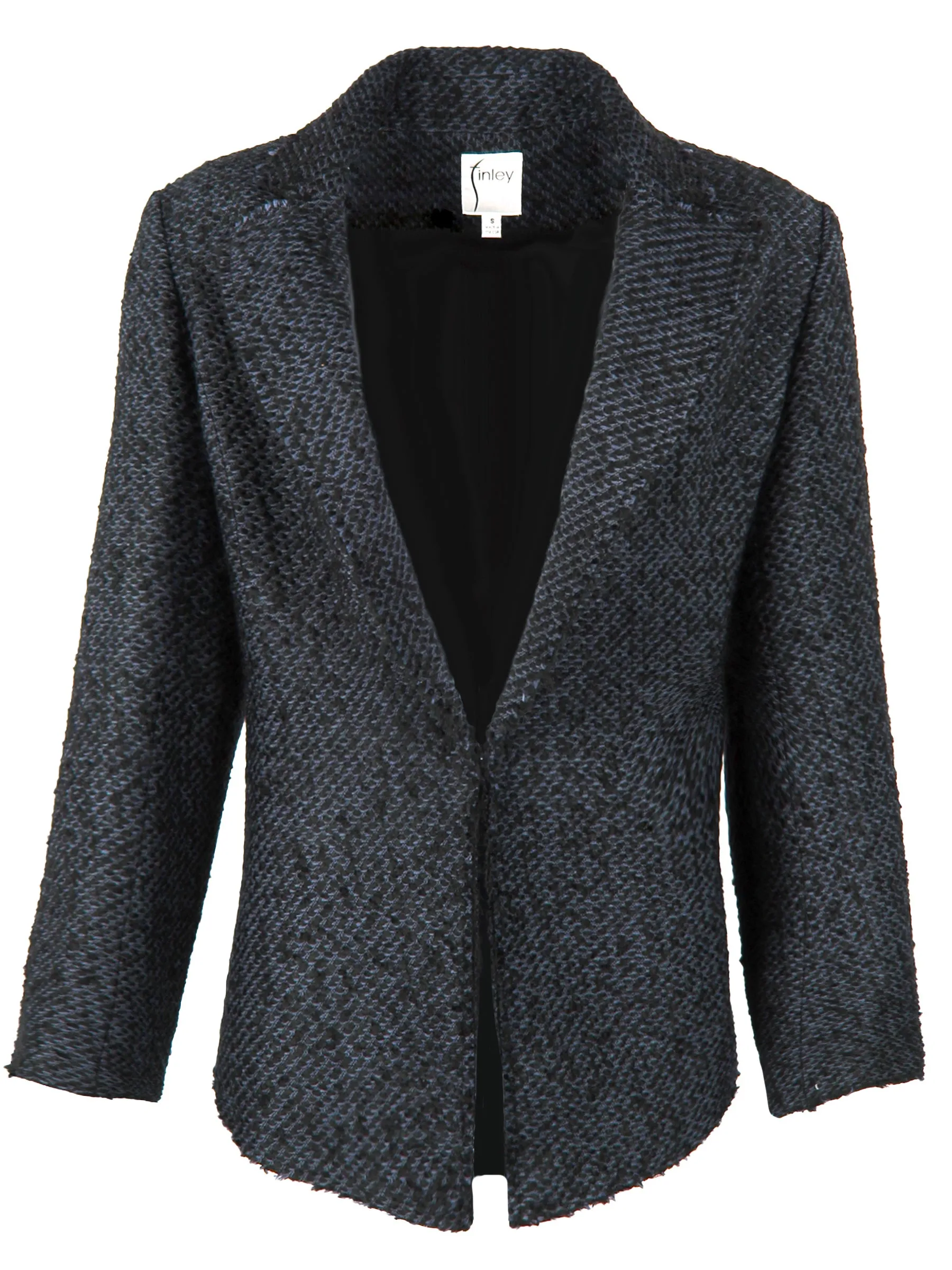 Baxter | Single Breasted Tweed Jacket, Navy & Black simple fit