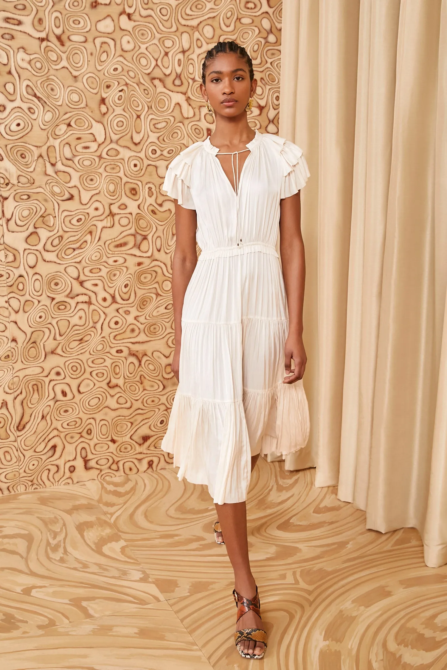 Blaire Dress - Blanc lazy pick