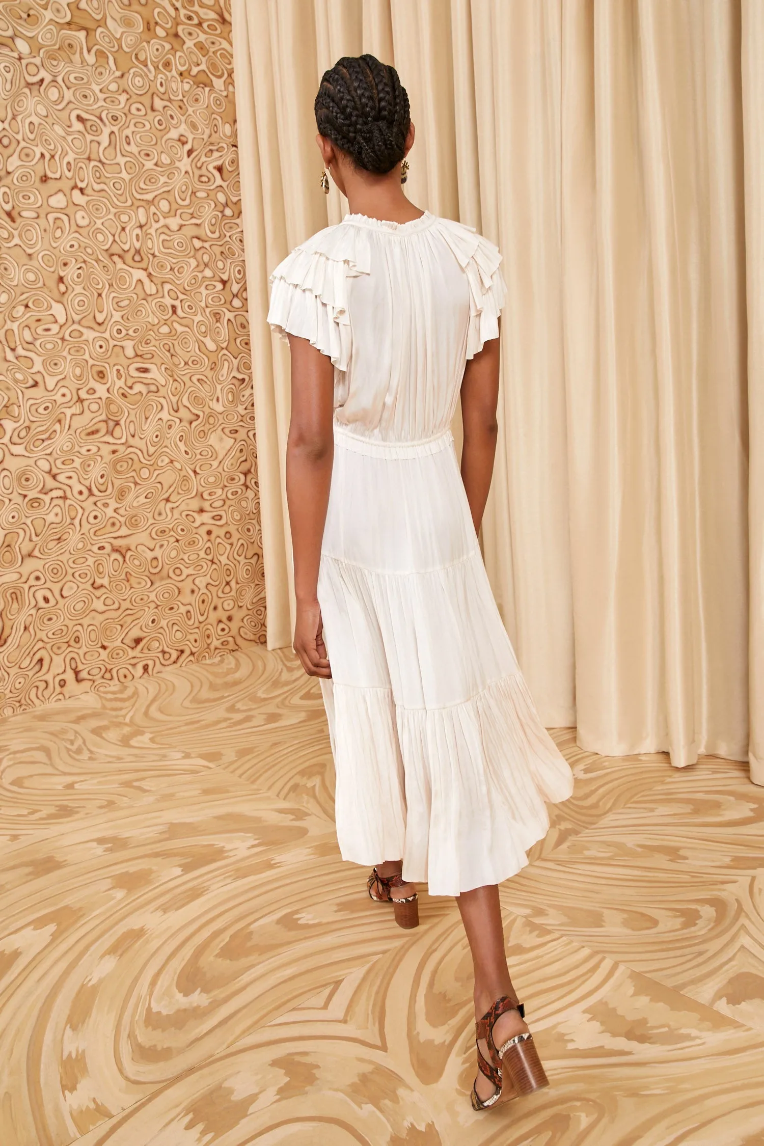 Blaire Dress - Blanc lazy pick