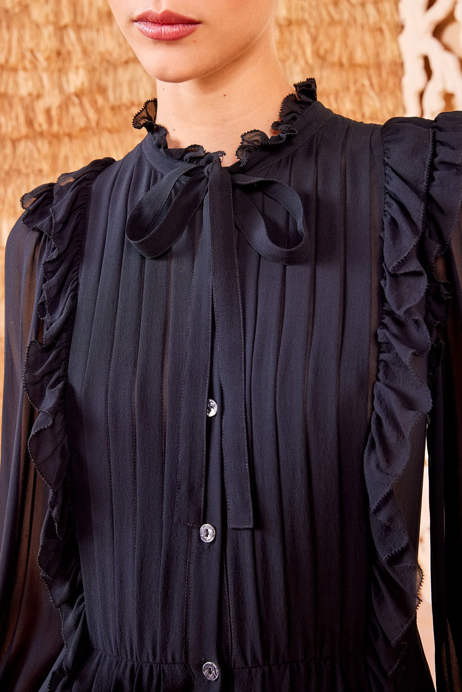Brielle Dress - Noir soft mesh