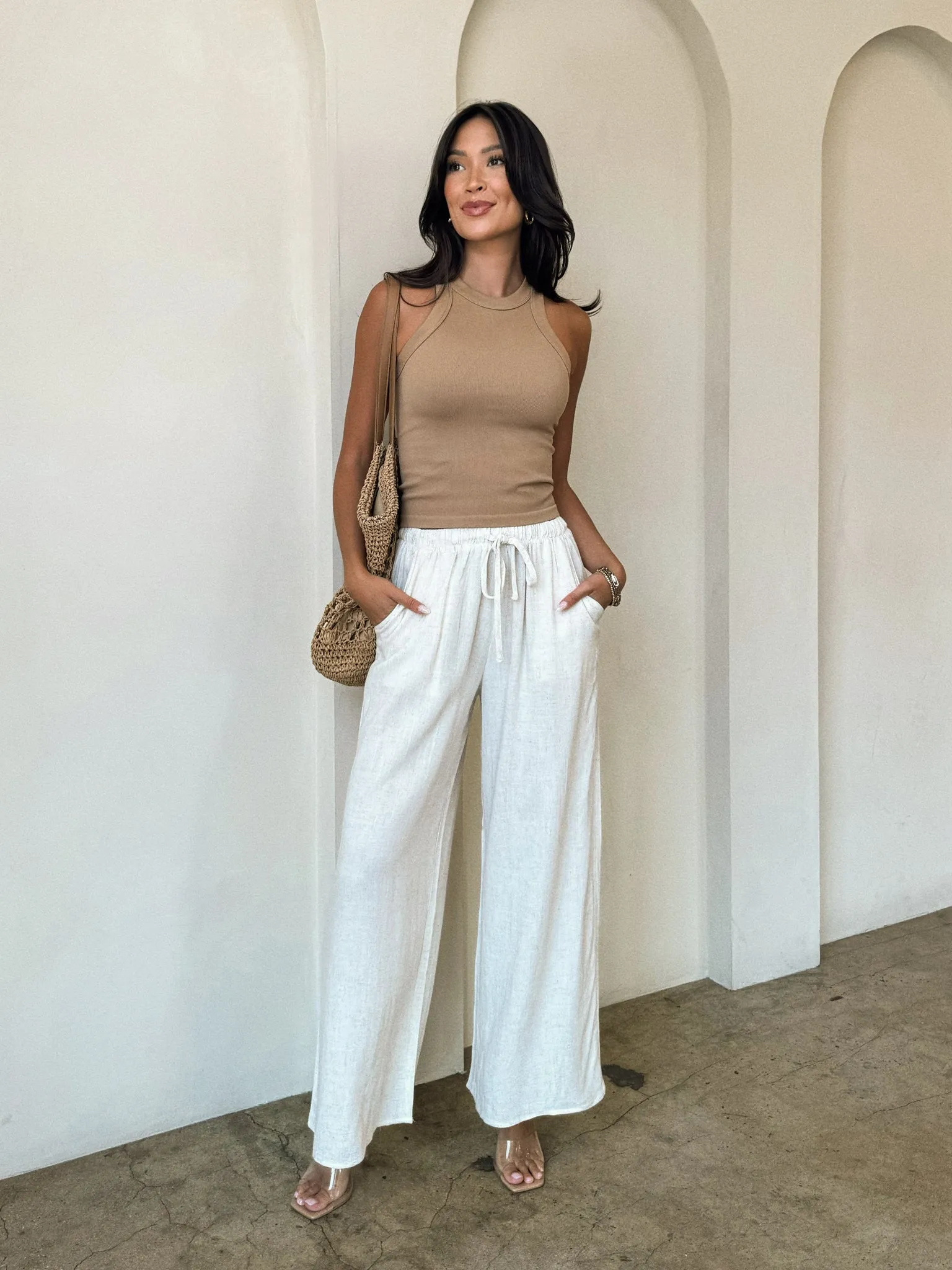 Camden Linen Pants in Oatmeal smooth air