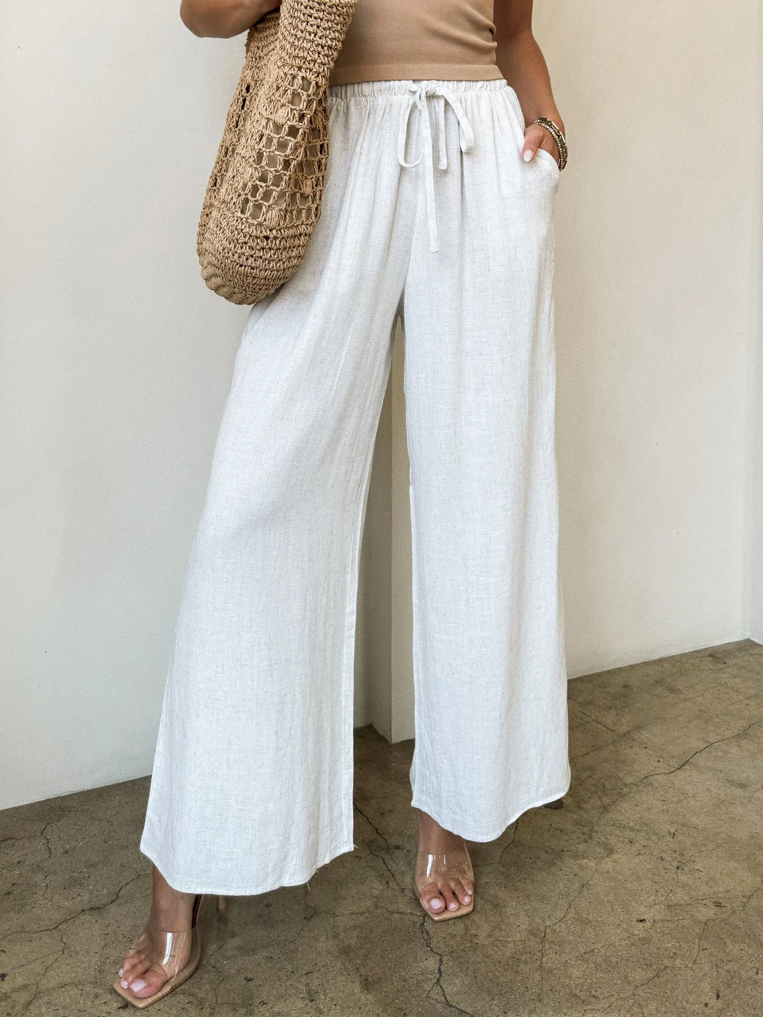 Camden Linen Pants in Oatmeal smooth air