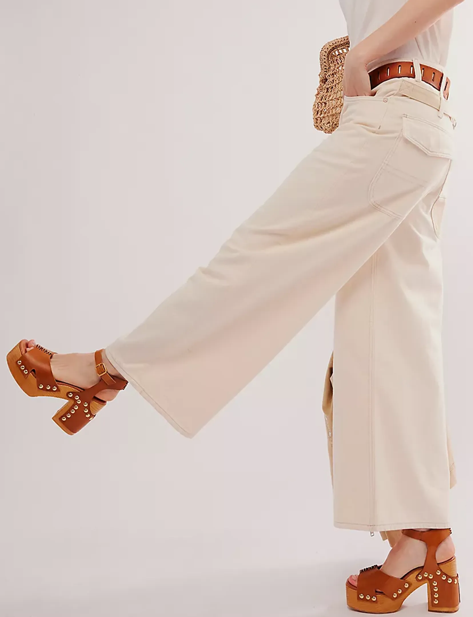 Cecily Clog, Luggage/Tan cut clean