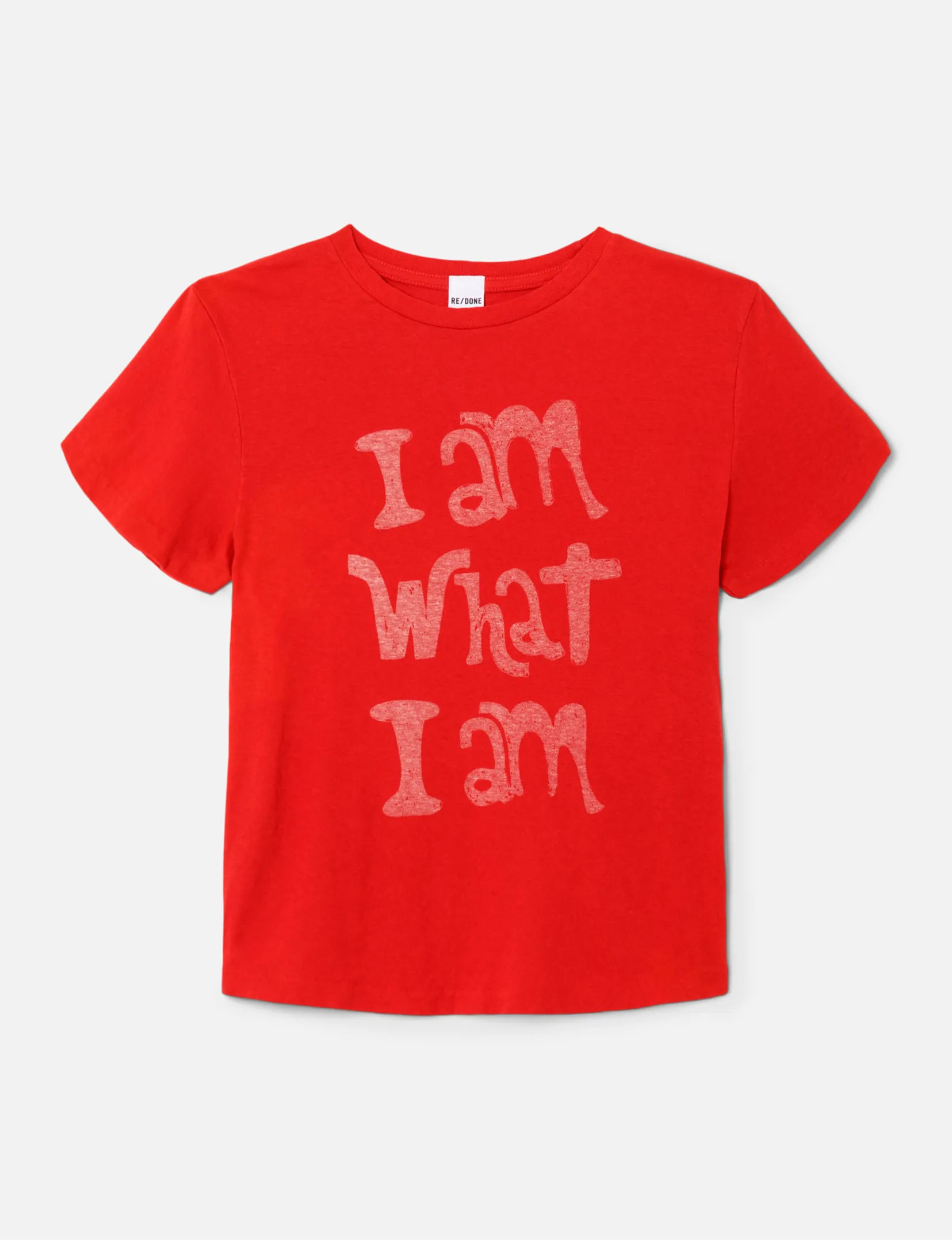 Classic 'What I Am' Tee, Roja light tech