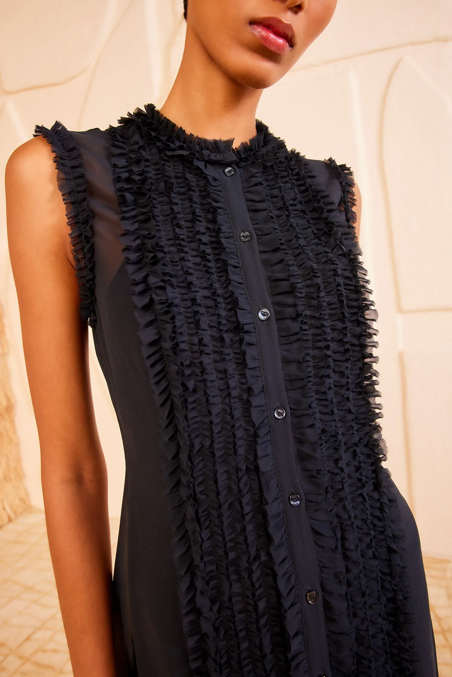 Claudine Dress - Noir flare swing