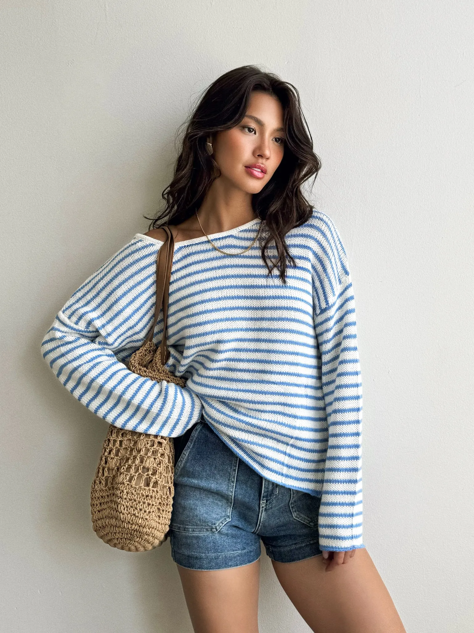 Clear Skies Stripe Knit Sweater winter cozy