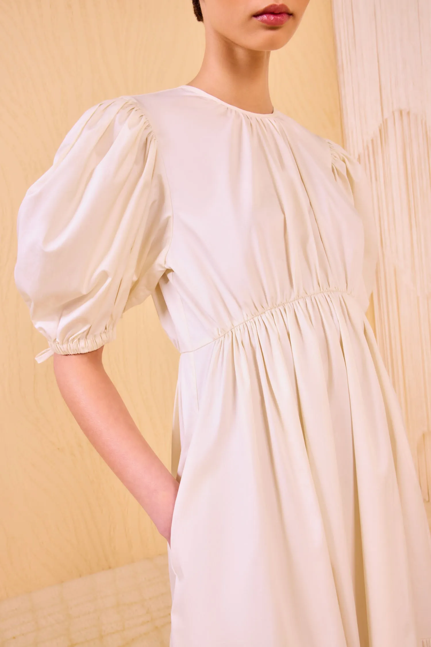 Collage Short Sleeve Midi Dress - Pearl new yorker