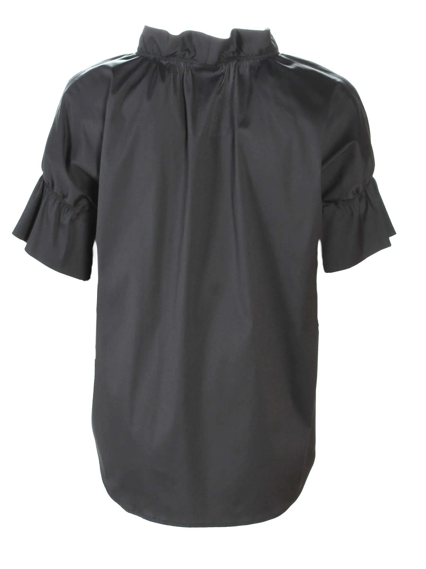 Crosby Black Poplin Shirt tech weave