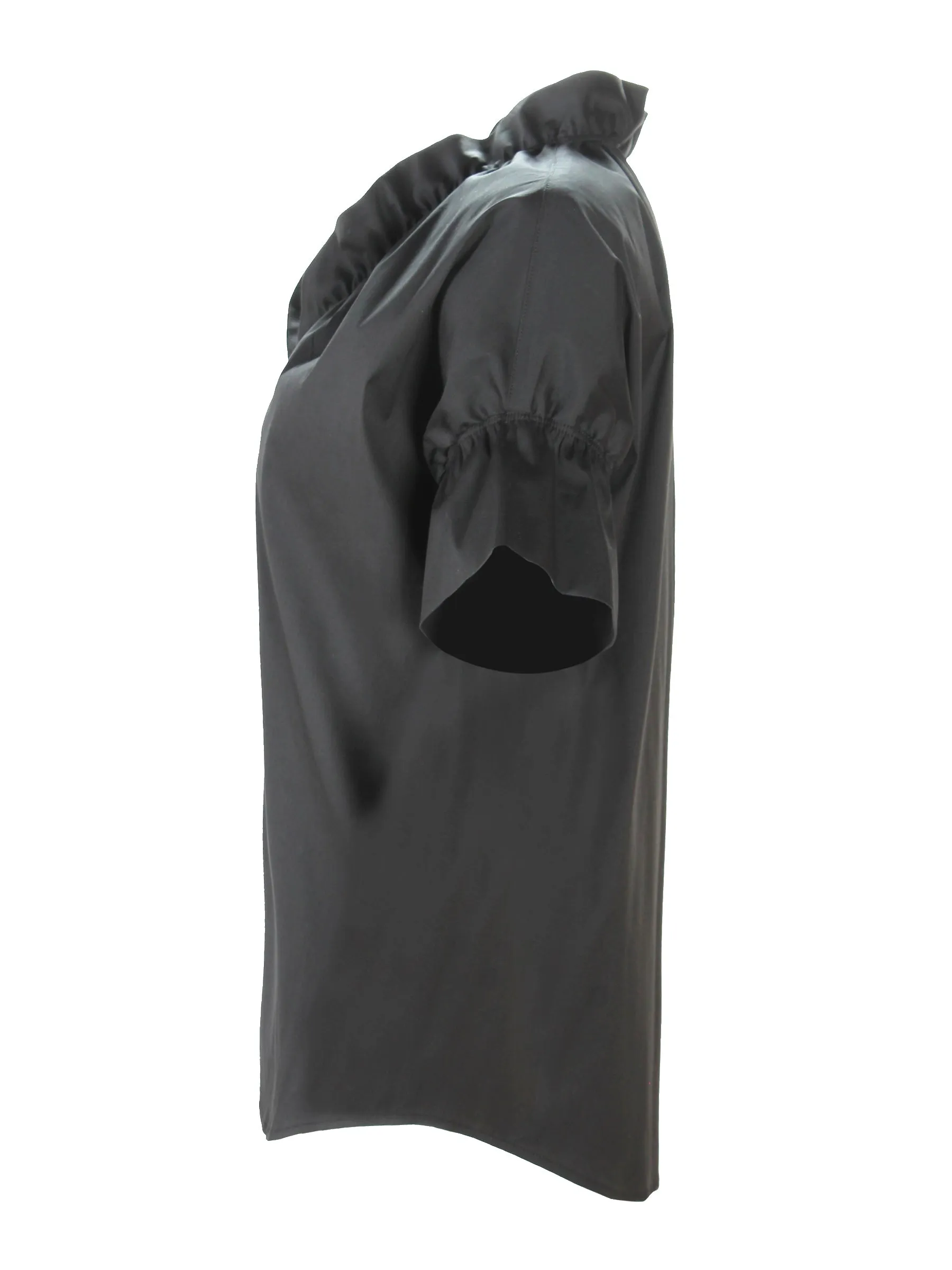 Crosby Black Poplin Shirt tech weave