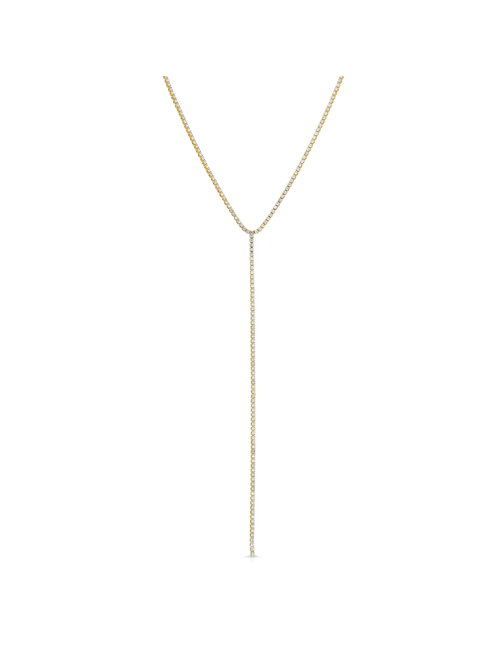 CZ Gracie Y Necklace, White day pop