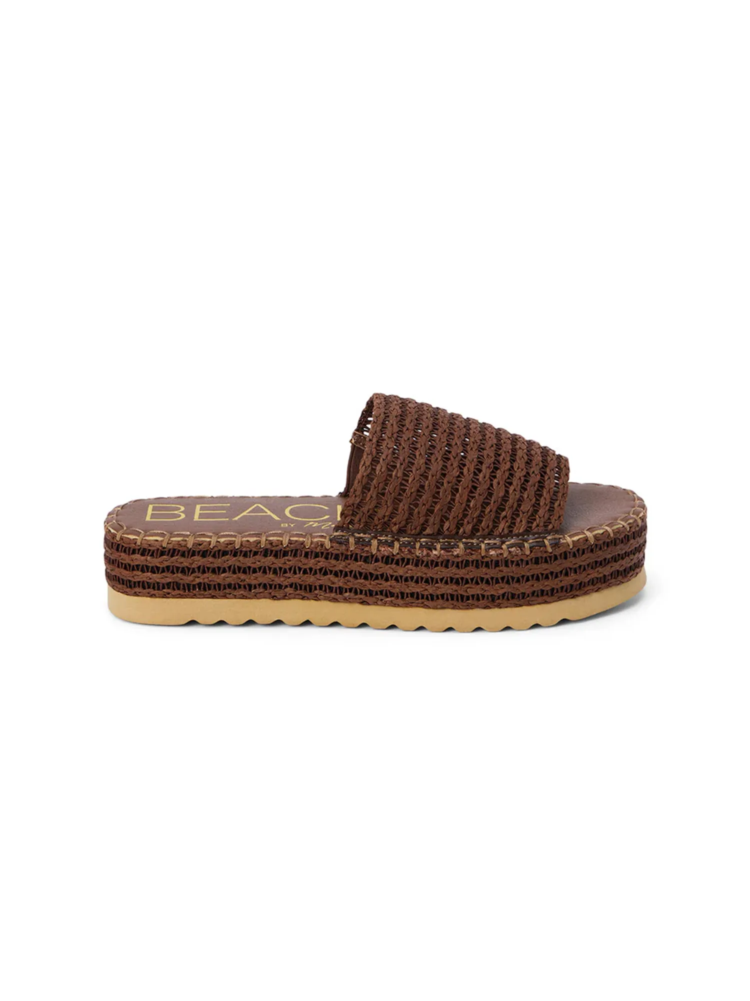 Del Mar Raffia Slide in Cocoa air sole