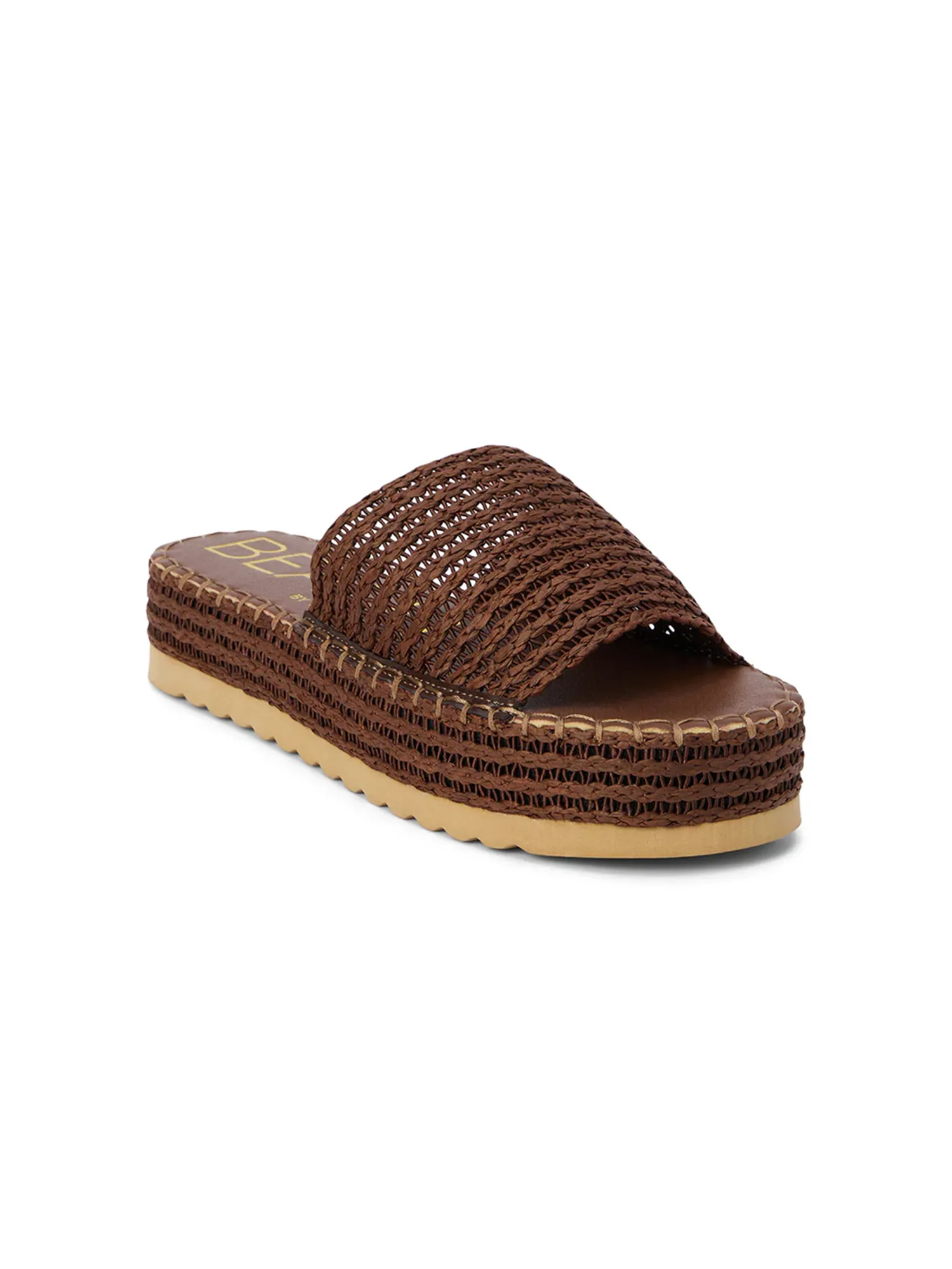 Del Mar Raffia Slide in Cocoa air sole