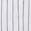 Emmy, Pleated Cuff Cropped Poplin Shirt, Blue Pinstripe turtle neck