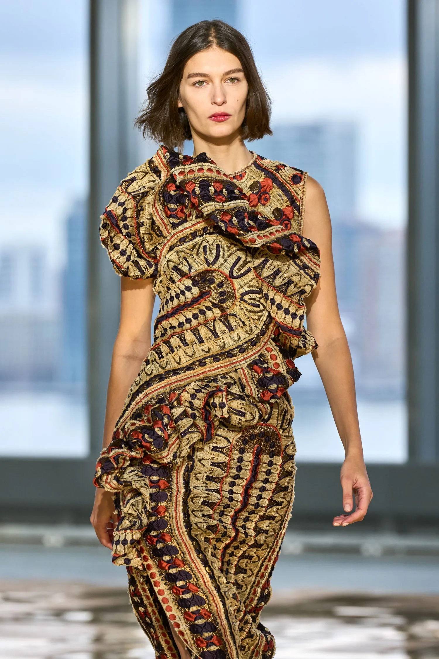 Estela Jacquard Sleeveless Dress - Ametrine linen love