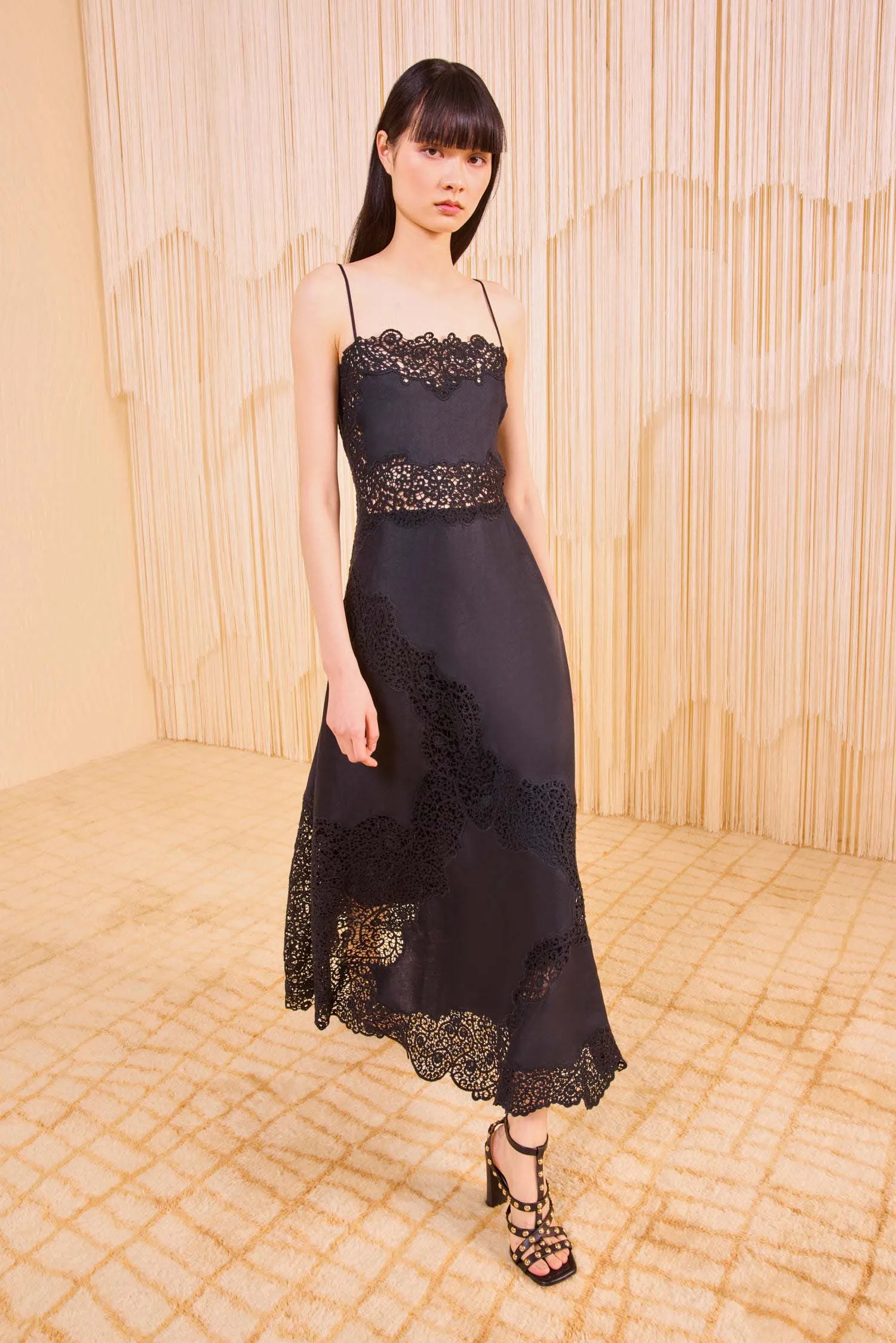 Evangeline Cami Long Dress - Noir move easy