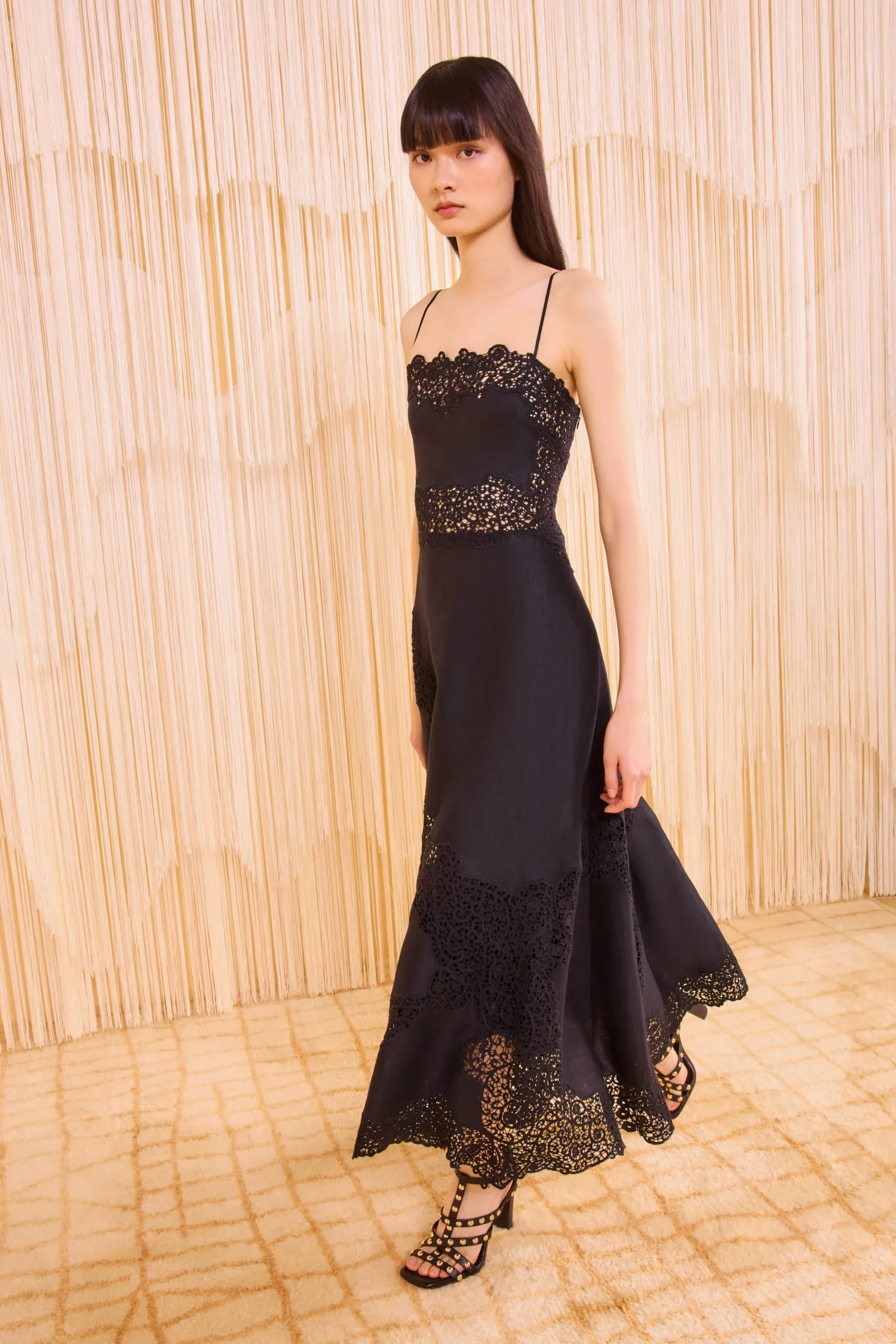 Evangeline Cami Long Dress - Noir move easy