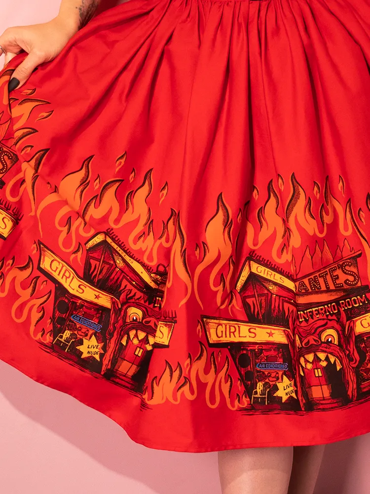 FINAL SALE - BEETLEJUICE Dante's Inferno Swing Skirt soft touch